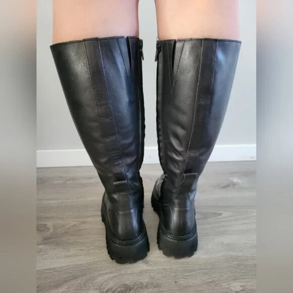 New Free People Leather Miller Knee High Boots Size 6.5 - Picture 6 of 8